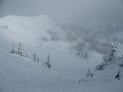 Snowbird’s Peruvian Cirque and Peruvian Gulch, March 16, 2008