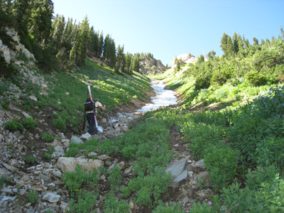 Chapter 5: Dan climbing up Gunsight, September 3, 2011