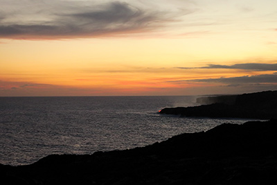 Chapter 12: Sunset from the ocean-entry lava flow on the Big Island of Hawaii, November 2, 2017
